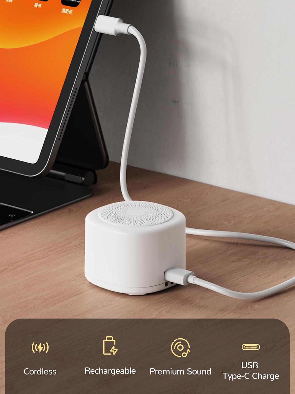 Dearan White Noise Sound Machine for Baby with 7Color Night Light, Portable Mini Sleep Sound Machine, Calm,Relax -Smooth Sound White Noise Machine Timer and Memory Gift Home,Travel