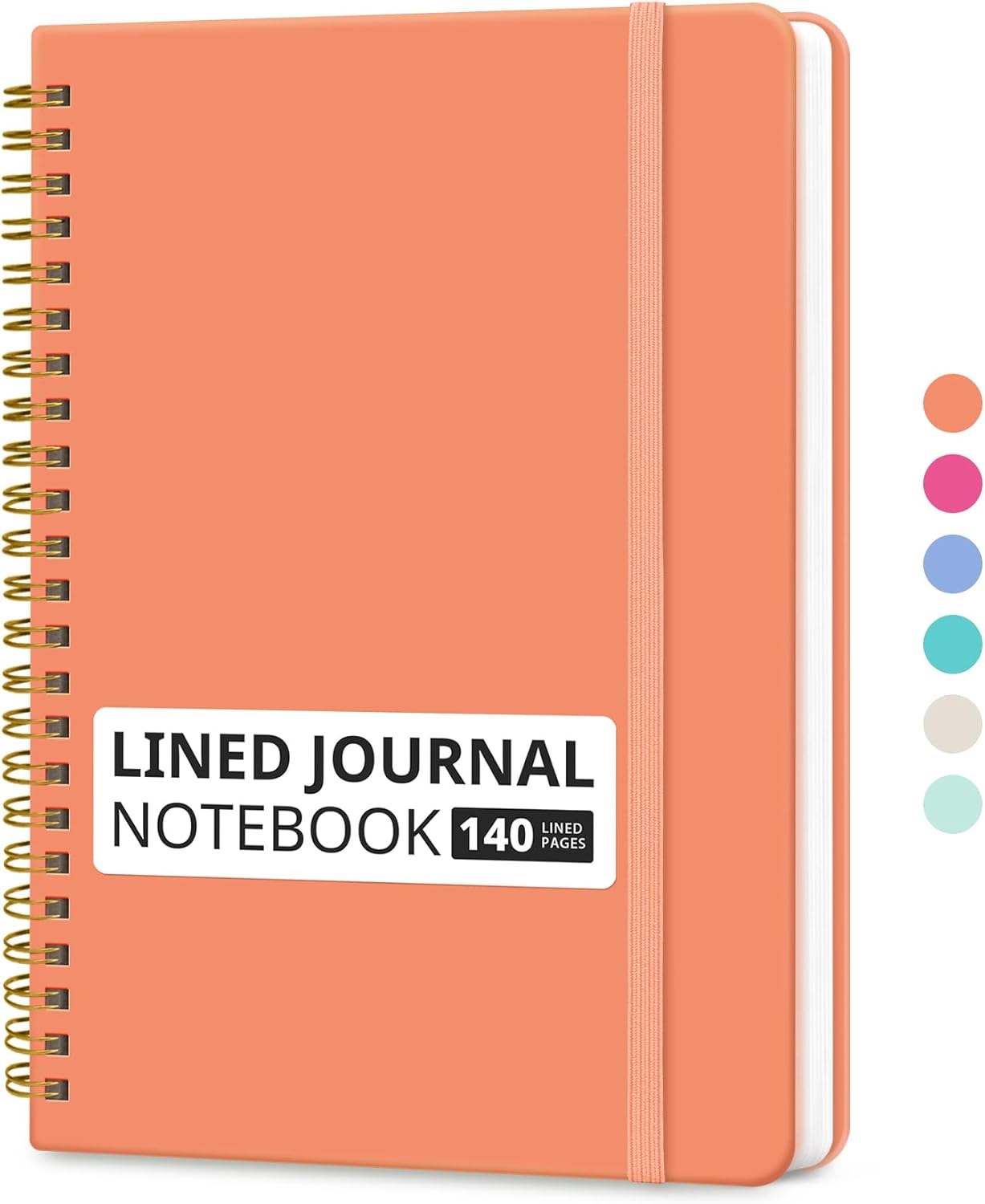 Taja Lined Spiral Journal Notebook for Women & Men, 140 Pages, College Ruled Hardcover Notebook for Work & Note Taking, Journals for Writing, A5(5.7" x 7.9") - Green