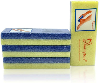 Maryton Foot Pumice Stone for Feet Hard Skin Callus Remover and Scrubber (Pack of 4) (Blue)