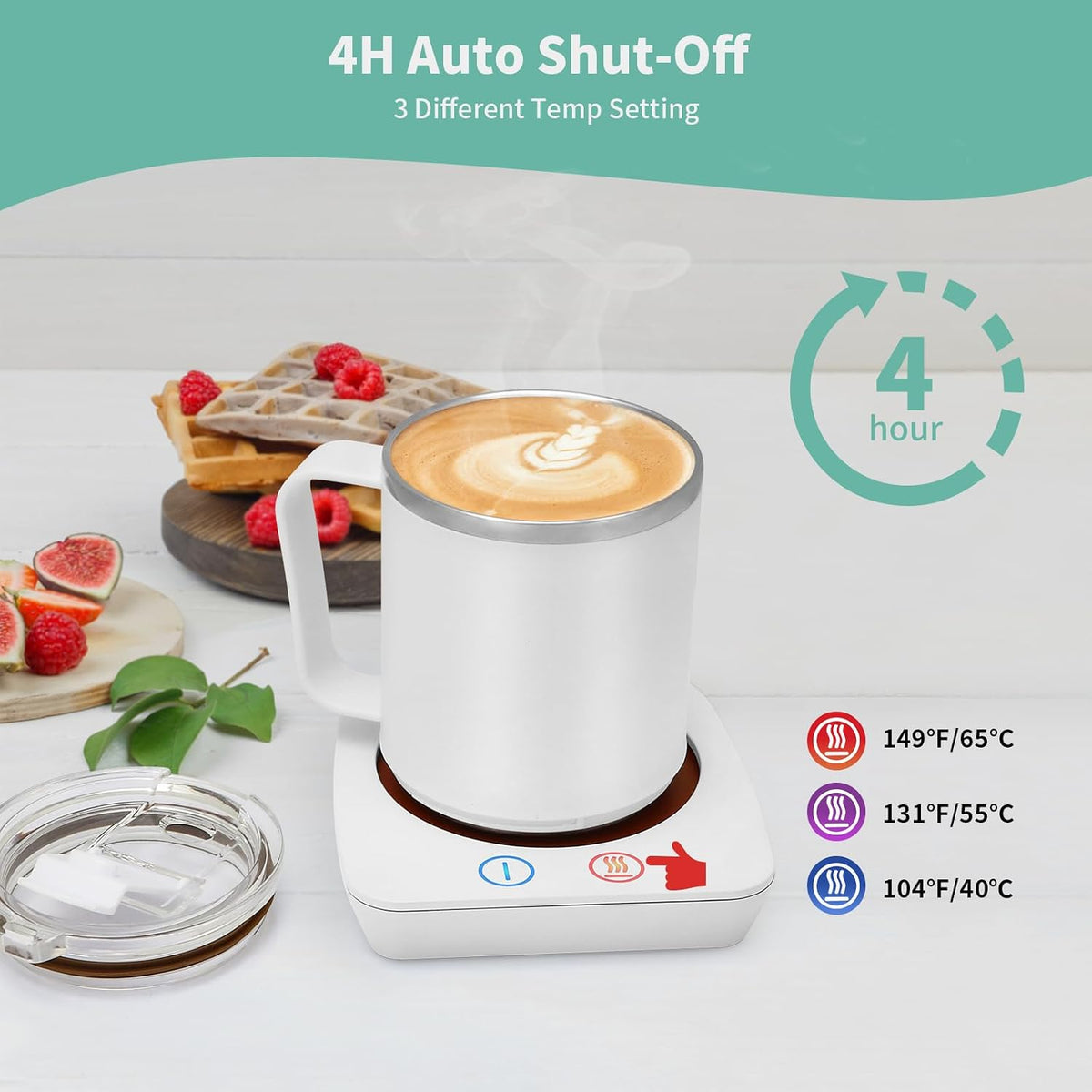 VOBAGA Mug Warmer& Coffee Mug Warmer for Office Desk