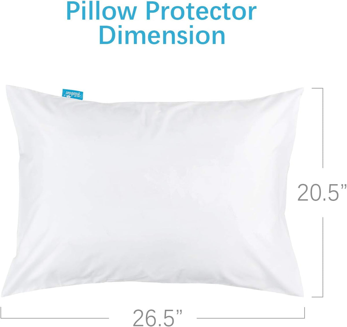 Pillow Protectors Waterproof 2-Pack, Standard Size with Zipper