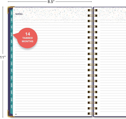 FAMILY PLANNER ORGANIZER – 8.5" x 11" Weekly & Monthly Calendar (May 2026-Jun 2027). 5+ People, Meal Planning, Budgeting, Habit Tracker – Hardcover, Household Schedule Organizer for Parents, Kids, & Caregivers (Navy Gold Numbers)