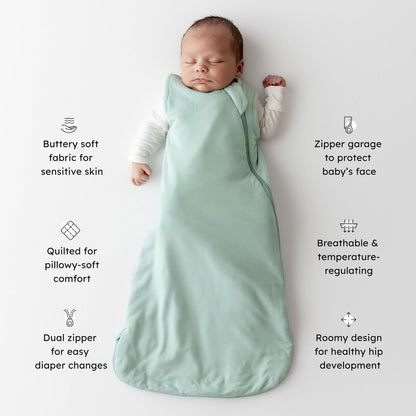 KYTE BABY Sleep Bag 1.0 TOG, Rayon Made From Bamboo Wearable Blanket, Dual Zipper For Infants And Toddlers Nursery Essentials