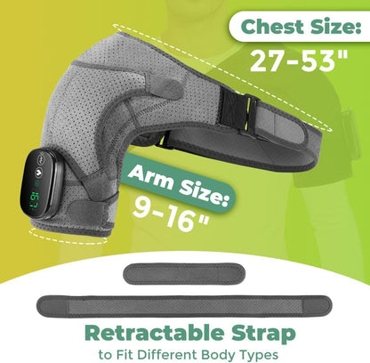 Shoulder Heating Pad with Massage, FSA Eligible Items List, Shoulders Massager for Pain Relief, Left Right Heated Shoulder Wrap for Rotator Cuff & Shoulder Brace Support, HSA Approved Products Only