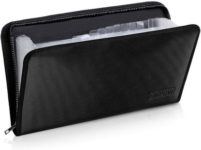 ENGPOW Receipt Coupon Organizer, Fireproof 13 Pockets Accordian Folder
