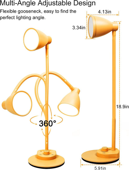 BOHON LED Desk Lamp with USB Charging Port 3 Color Modes Dimmable, Black