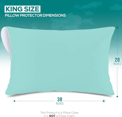 Utopia Bedding Premium 100% Waterproof Pillow Protectors with Zipper Standard Size (Set of 4), Bed Bug and Dust Mite Proof Zippered Pillow Covers, Pillow Encasement Cases, Gray