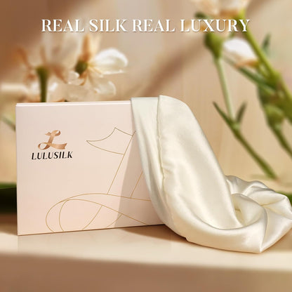 LULUSILK 100% Mulberry Silk Bonnet for Sleeping Women and Men, No More Frizzy Tangled Hair, Real Silk Sleep Cap for Curly Hair, Black, Pack of 1
