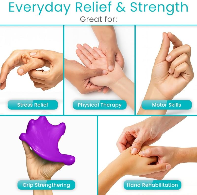 Vive Therapy Putty for Adults, for Hand (2 Pack) - Occupational Sensory Stress Relief Tools - for Physical Exercise, Finger Pain, Grip Strength, Rehab, Arthritis, Forearms, Fidgeting, Motor Skills