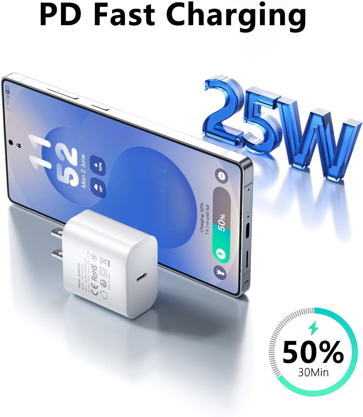 USB Charging Station 50w10A 12 Ports Multiple Charging Block, USB C Strip for iPhone 13/14/15/16/17/Smartphone/Tablet/Watch/Headphones and Multiple Charger Plug