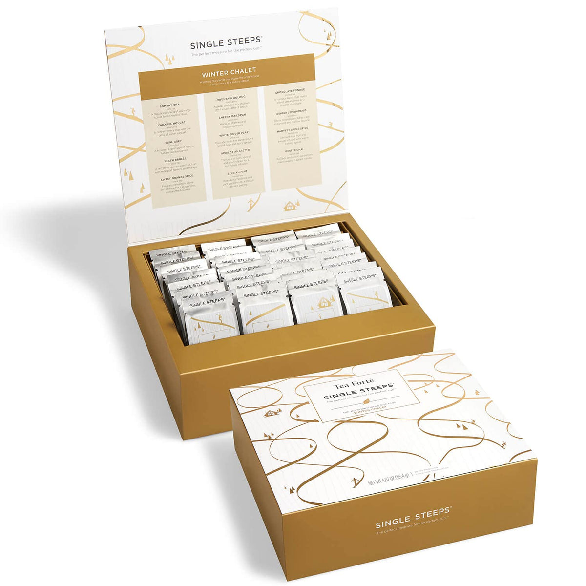 Tea Forte Single Steeps Tea Sampler, World of Teas, 15 Pouches