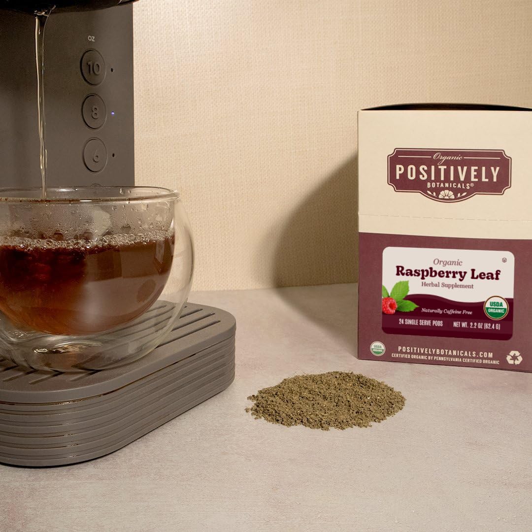 Positively Botanicals, Organic Raspberry Leaf, K-Cup® Compatible, 24 Pods