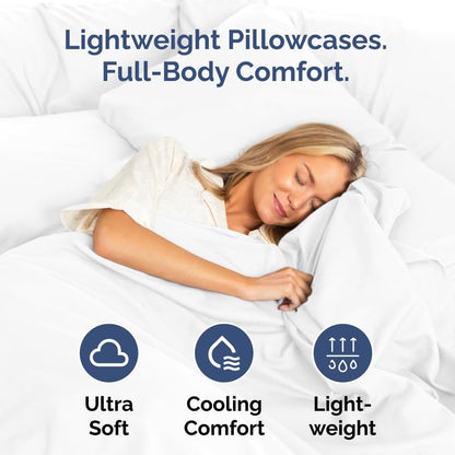 Standard Pillow Cases Set of 10 - Ultra Soft Hotel Quality Pillowcase Covers - Comfy, Cozy & Wrinkle Free - Shrink, Stain and Fade Resistant - Machine Washable Pillow Protectors - 10 Pcs Set - White - Colors A