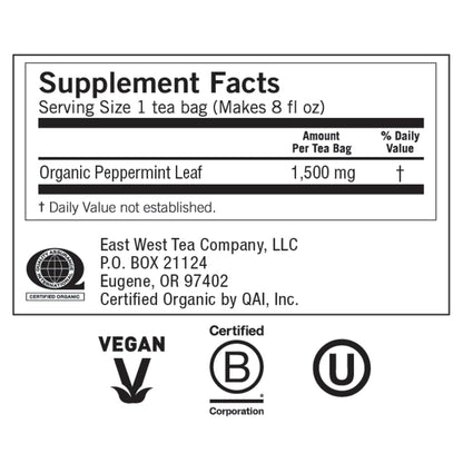 Yogi Purely Peppermint Tea 16BAGS NET WT 0.85OZ (24G)