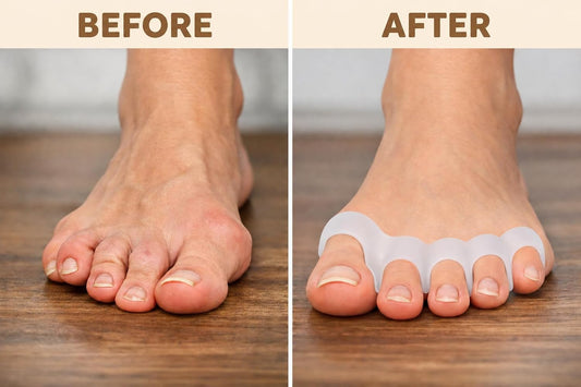 Toe Spacers & Separators | Toe Stretchers, 2 Pairs in Wooden Box