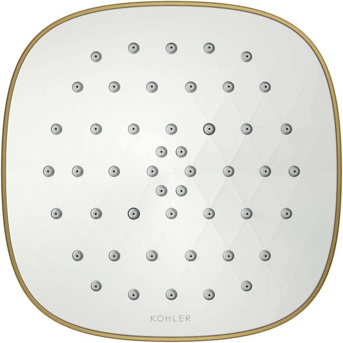 KOHLER 33631-Y-BN Cinq Round Single-Function Filtered Showerhead, Five-Layer Filtration, 2.5 GPM, Full Coverage Spray, Premium Durable Material, Vibrant Brushed Nickel