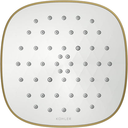 KOHLER 33631-Y-BN Cinq Round Single-Function Filtered Showerhead, Five-Layer Filtration, 2.5 GPM, Full Coverage Spray, Premium Durable Material, Vibrant Brushed Nickel