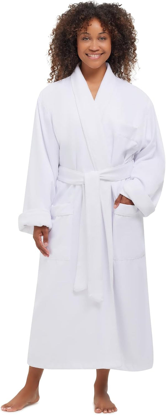 MONARCH Unisex Terry Lined Microfiber Hotel Robe