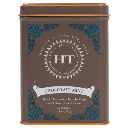 Harney & Sons Master Yellow & Blue Tea Tin - Herbal Blend of Chamomile, Lavender, and Cornflowers - 0.9 Ounces, 20 Sachets 1 Pack | Herbal tea with chamomile, lavender and cornflowers. Naturally caffeine free.