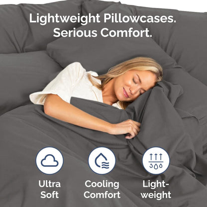 Standard Pillow Cases Set of 10 - Ultra Soft Hotel Quality Pillowcase Covers - Comfy, Cozy & Wrinkle Free - Shrink, Stain and Fade Resistant - Machine Washable Pillow Protectors - 10 Pcs Set - White - Colors A