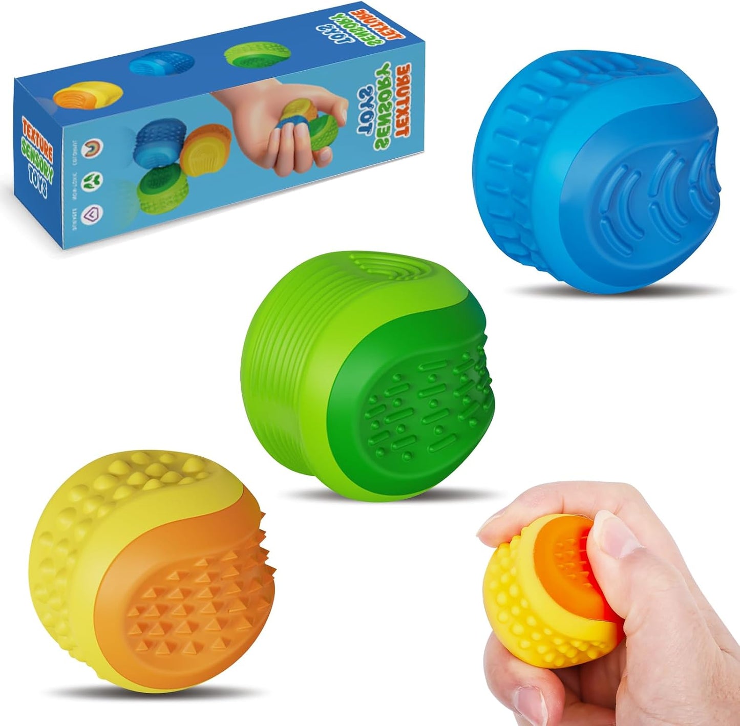 Fidget Sensory Toys Stress Balls for Kids Adult：Anxiety Stress Relief Calm Down Autism ADHD Focus Aid,Quiet Small Fidget Toys for Student Classroom,Adults Office,Desk, Small Students Prizes Toys