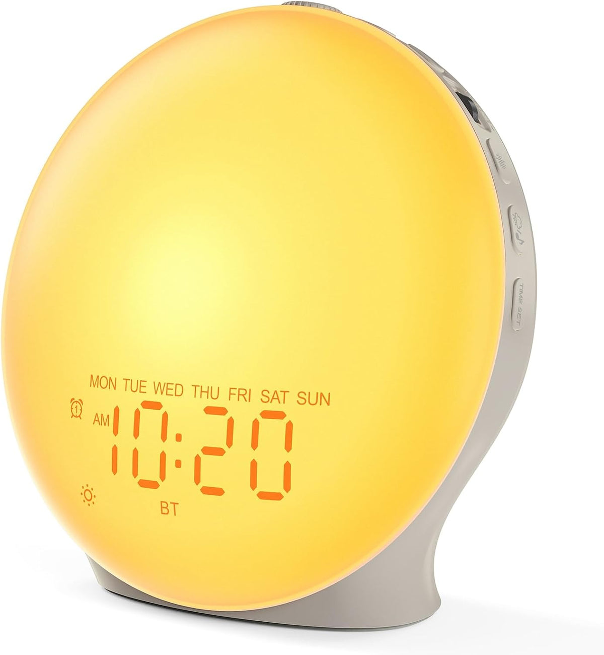 JALL Sunrise Alarm Clock White Noise Machine with 25 Nature Sleep Sounds, Fully Dimmable Clock for Bedrooms, Heavy Sleepers, 17 Light Modes, Bluetooth Speaker