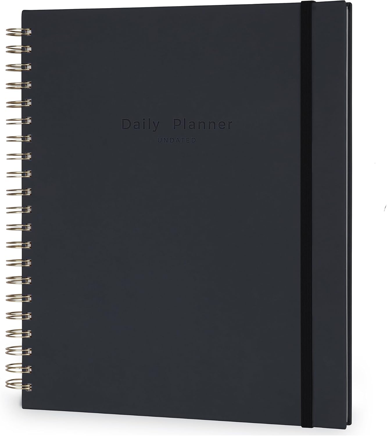 AuroPlanner Undated Daily Planner To Do List Hourly Schedule 2028 2027 2026 Calendar & Holiday Habit Tracker 180 Pages Letter Size 8.5" x 11" Sheets Hardcover Spiral Bound Notebook (Red)