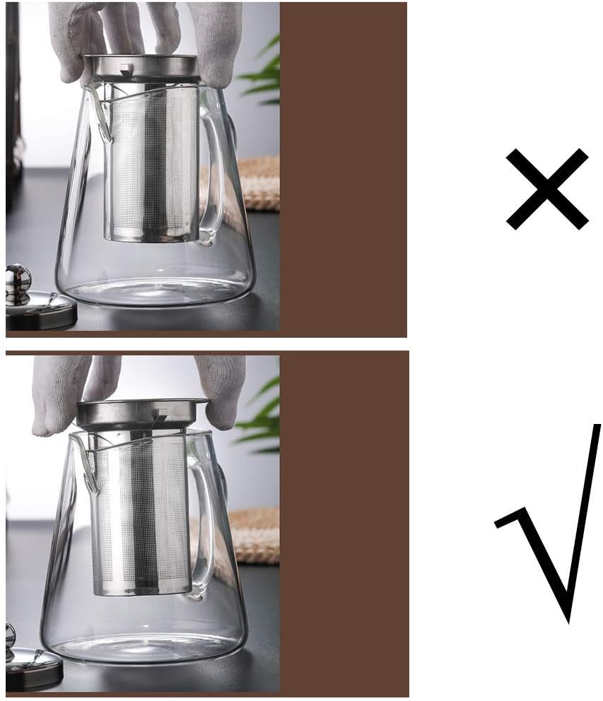 TMOST Glass Teapot with Infuser Tea Pot 950ml/32oz Tea Kettle Stovetop Safe Blooming and Loose Leaf Tea Maker Set (32oz/ 950ml)