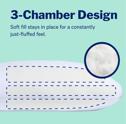 Casper Sleep Essential Cooling Foam Pillow, Standard Size – Firm Memory Foam with Cooling Cover, Supports Side Sleepers, Breathable & Pressure-Relieving