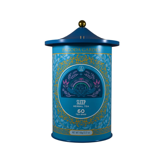 Life Plus Style Gourmet Pagoda Garden Sleep Herbal Tea Caffeine Free Peppermint Tea Chamomile Fennel Tulsi Hot or Iced Floral Blend Natural Delicious moonbrew 60 Tea Bags