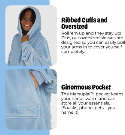 THE COMFY Dream | From Shark Tank | Patented | No Sherpa | Light Wearable Blanket Hoodie | Gift for Women & Men | One Size