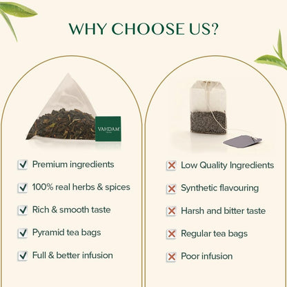 VAHDAM High Mountain Oolong Teabags(100 Count)High Grown, In Pyramid Teabag