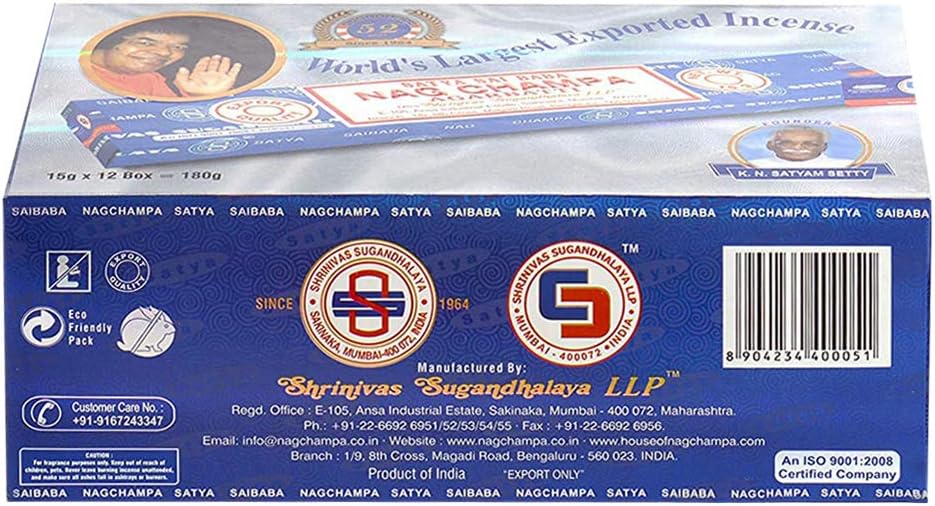 TRUMIRI Incense Stick Holder Bundle with Satya Sai Baba Nagchampa 250g Bulk Incense Sticks Nag Champa Agarbatti - Pack of 1 (Approx 250 Insence-Sticks)