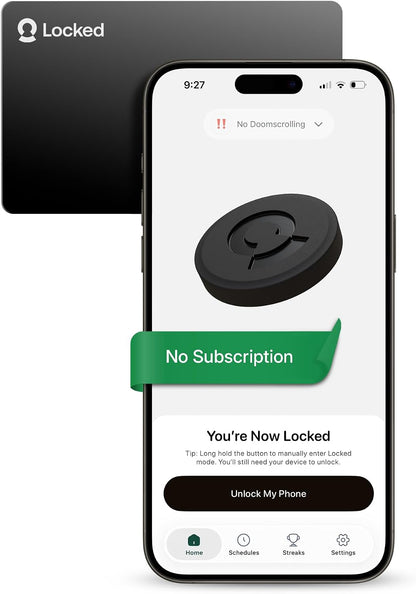 Locked Card Physical App Blocker & Screen Time Control, Subscription-Free