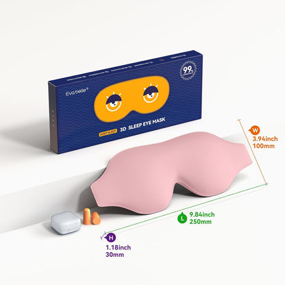 Sleep Mask, EVA BELLE Heated Eye Mask, Electric Sleeping Eye Mask, Warm Eye Compress Mask for Stye Relief, Adjustable Temperature & Timer, Electric Eye Heating Pad for Men Women-Graphene Heating