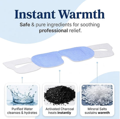 FACEMOON 30 Pack Self-Heating Steam Eye Masks for Dry Eyes: Moist Heat Warm Compress for Stye Fast Relief & Digital Eye Strain, Disposable Heated Eye Mask, No Microwave Needed, Unscented Travel Ready