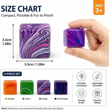 Squishy Textured Stress Balls 3pcs, Soft Memory Gel Squeeze Balls Fidget Toys for Kids/Adults Hand Exercises, Party Favors Anxiety Relief Squeeze Ball
