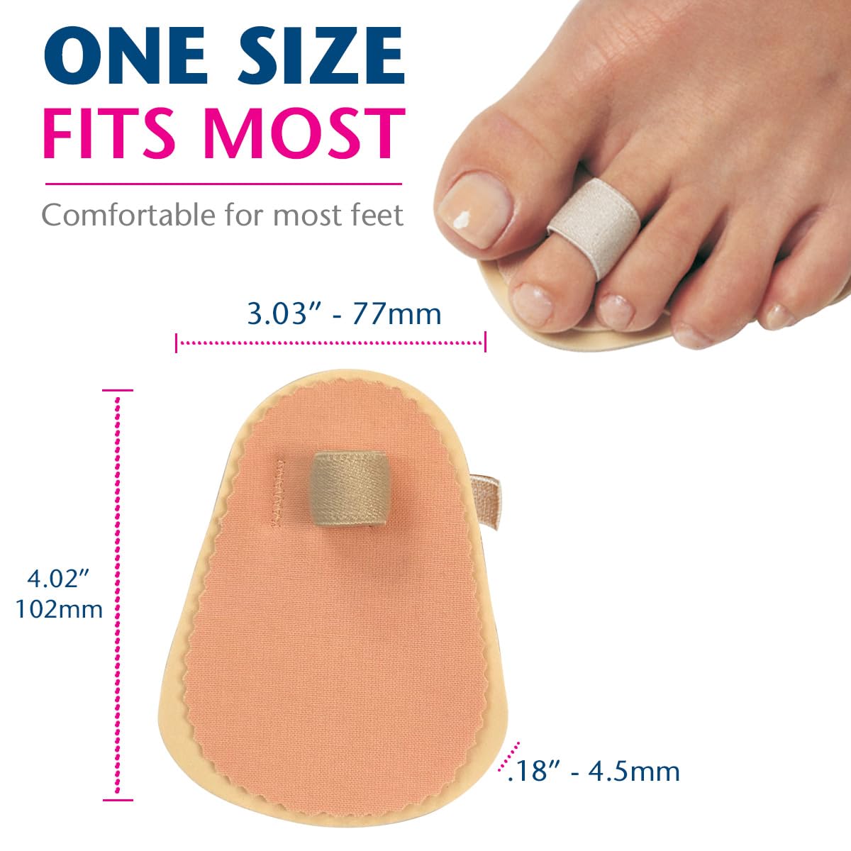 PediFix Podiatrists' Choice Toe Straightener – 3-Pack Toe Aligners Gently Help Realign Crooked, Overlapping, and Hammer Toes – Designed for Comfort and Daily Relief – One Size Fits Most