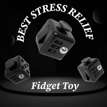 Premium Hand Cube: Unleash Stress Relief and Boost Focus Hand Cube: The Ultimate Handcrafted Premium Quality Fidget Toy for All Age, Fun, Relaxing, and Perfect for Every Occasion (Midnight Black)
