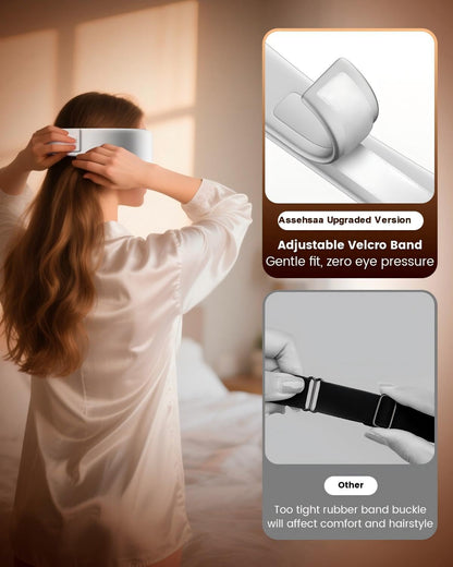 Cordless Heated Eye Mask, 4 Temp Timed Shutdown for Dry Eyes & Sleep Relief