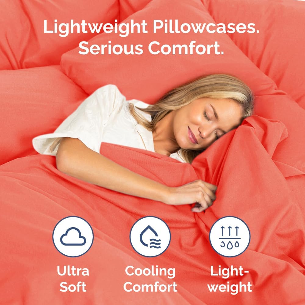Standard Pillow Cases Set of 10 - Ultra Soft Hotel Quality Pillowcase Covers - Comfy, Cozy & Wrinkle Free - Shrink, Stain and Fade Resistant - Machine Washable Pillow Protectors - 10 Pcs Set - White - Colors A