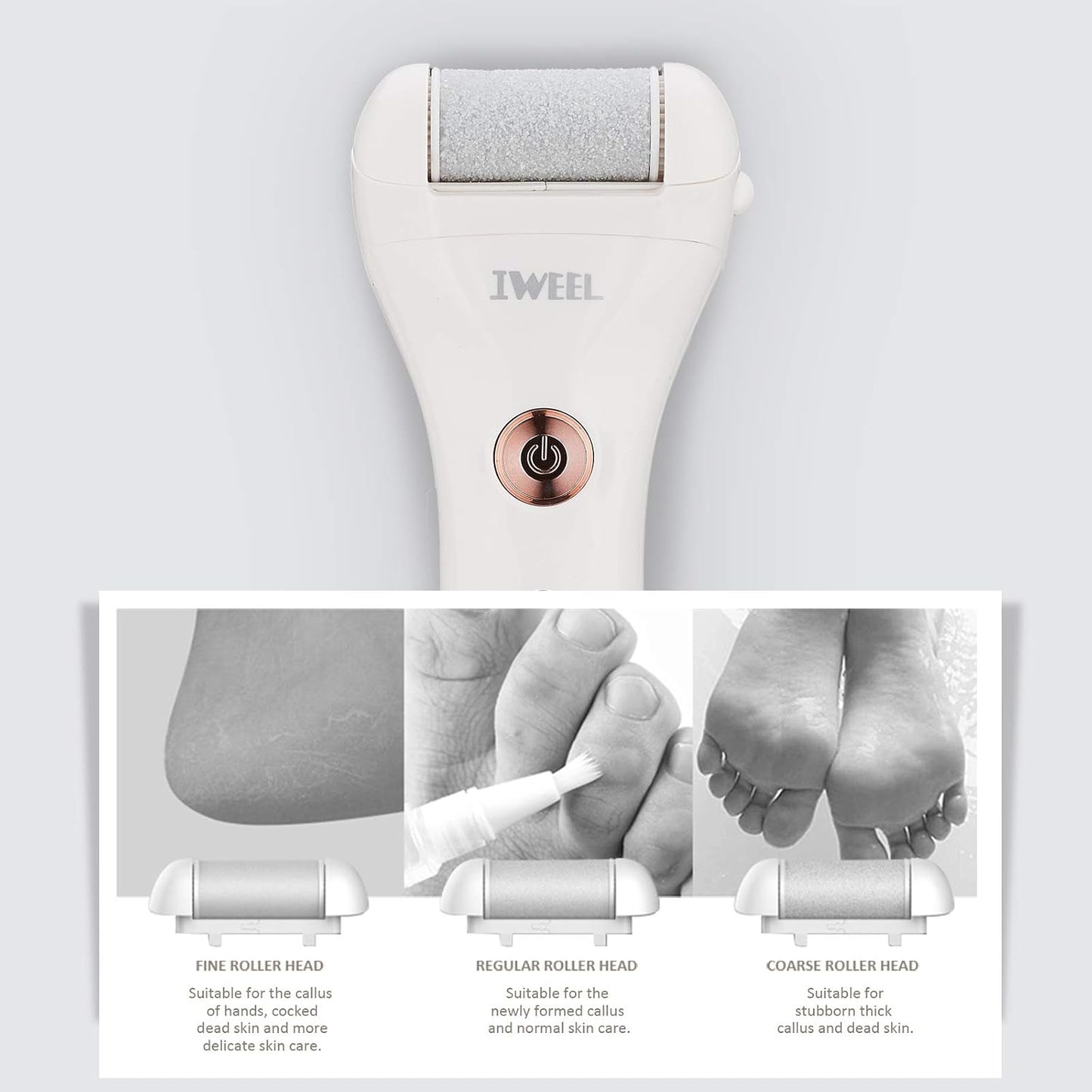 Callus Remover for Feet Shaver Rechargeable Electric Foot File Pedicure Tools for Feet Professional Callous Shaver Waterproof Pedicure kit for Cracked Heels and Dead Skin