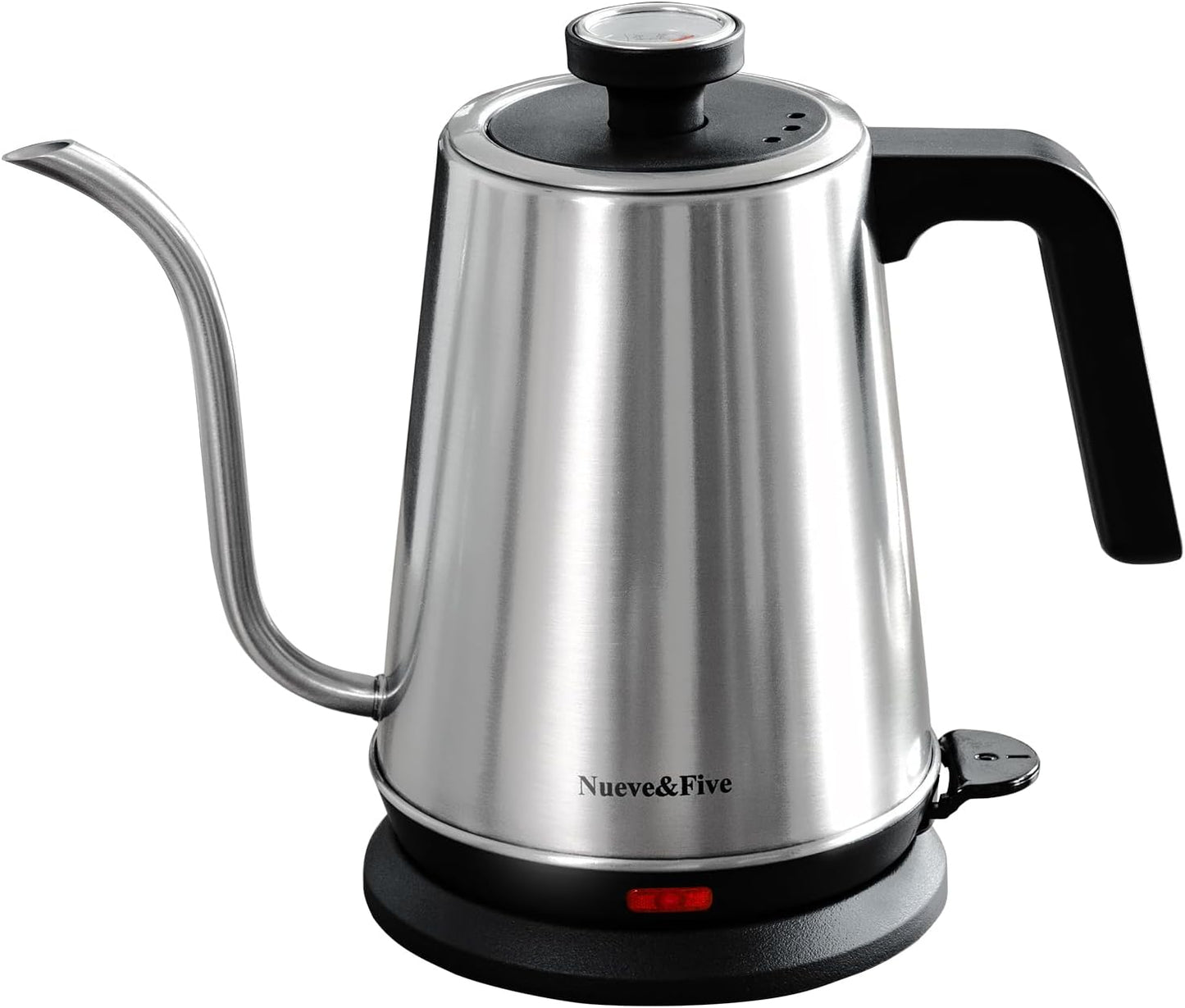 Nueve&Five Gooseneck Electric Kettle with Thermometer, Copper Tea Kettle with Auto Shut-Off,1000W Hot Water Kettle Electric of Stainless Steel,Electric Kettles for,Coffee & Tea