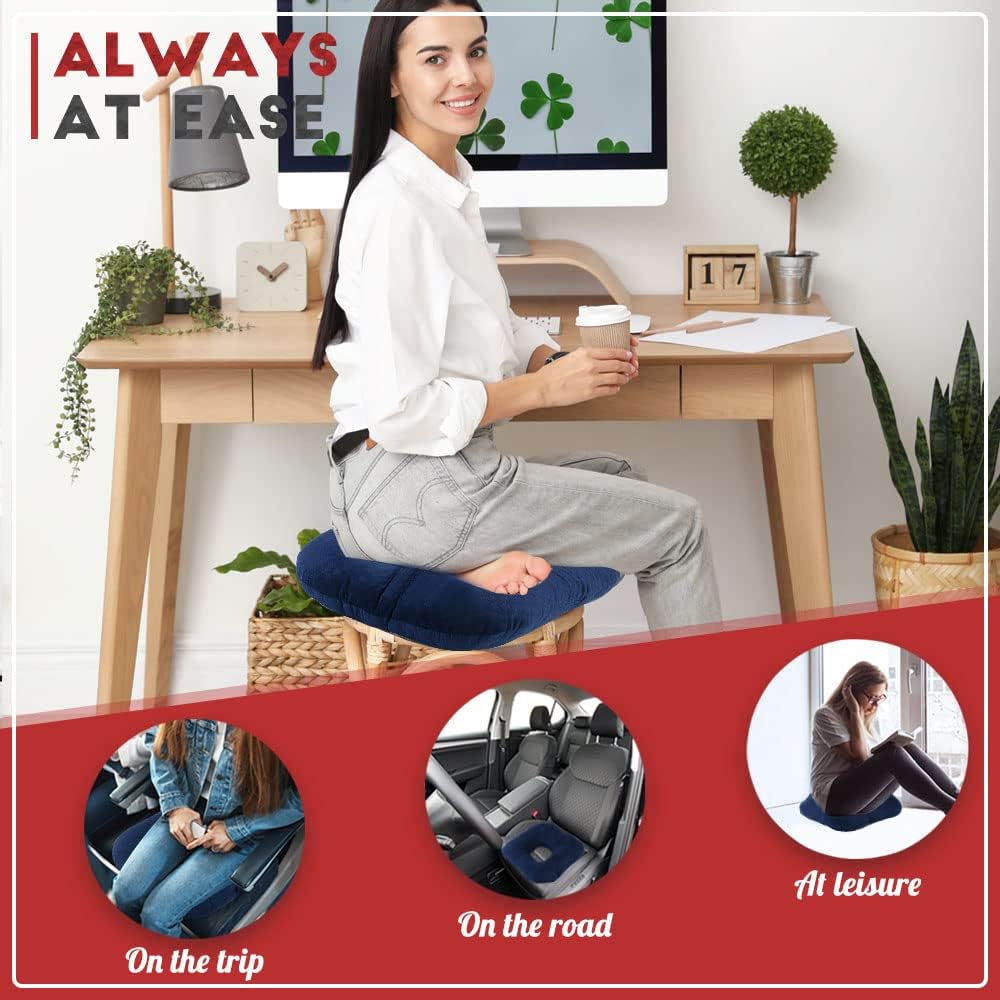 Stuffed Donut Pillow Seat Cushion | for Tailbone and Coccyx Pain, Hemorrhoids, Bed Sores, Pregnancy, Prostate, Surgery Recovery, Sitting Pressure Relief, for Home, Office and Car (Grey)