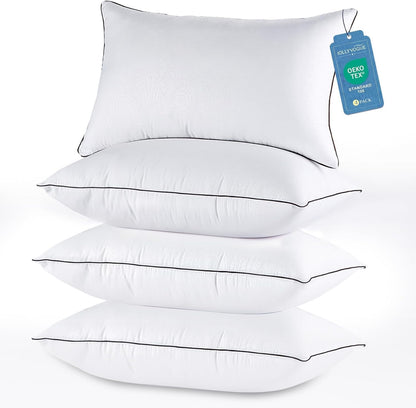 JOLLYVOGUE Pillows Standard Size Set of 2, Cooling and Supportive Pillows Full Size Set of 2 for Side and Back Sleepers, Down Alternative Hotel Collection Sleeping Pillow
