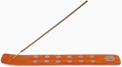 Bless-International Traditional-Handmade-Burner Wooden-Incense-Stick-Holder Ash-Catcher-Stand for-Aromatherapy-Meditation-Yoga (Incense Holder 10 inch(2 pcs))
