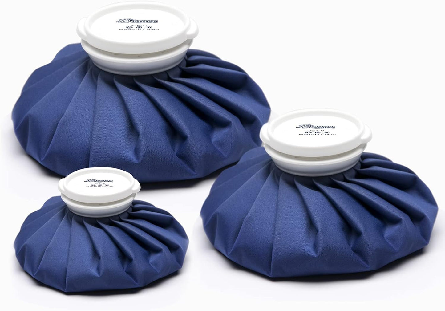 BICAREE Ice Pack for Injuries Reusable, Ice Bags Hot Water Bag for Hot & Cold Therapy and Pain Relief with Cover, No-Leak Elastic Breathable Ice Bag, Size 11"