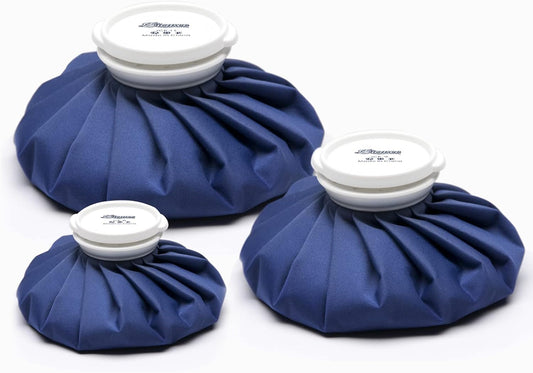 BICAREE Ice Pack for Injuries Reusable, Ice Bags Hot Water Bag for Hot & Cold Therapy and Pain Relief with Cover, No-Leak Elastic Breathable Ice Bag, Size 11"