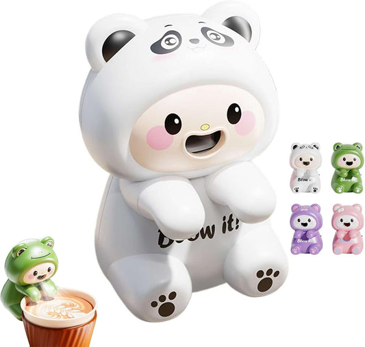 Cooling Clip-On Mini Fan, Cute Animal Food Cooling Fan (White)