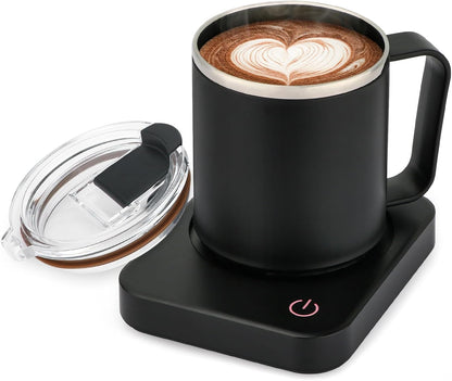 VOBAGA Coffee Mug Warmer for Desk with Auto Shut Off & 3-Temp Settings, Coffee Cup Warmer with Smart Safety Alert Home Office Accessory, Perfect for Coffee, Tea, Milk (Mug for Display)